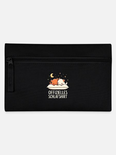 Offizielles Schlafshirt Axolotl Paar - Federtasche - Schwarz
