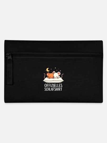 Offizielles Schlafshirt Mäuse Maus Paar - Federtasche - Schwarz