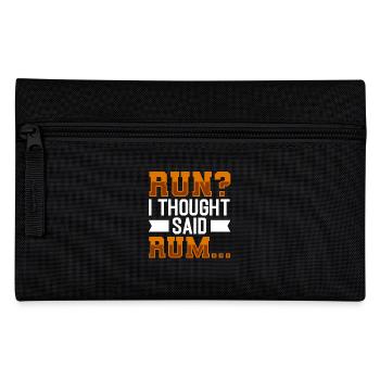 Joggen dachte ich sagte Rum Laufen - Federtasche - Schwarz - Vorne