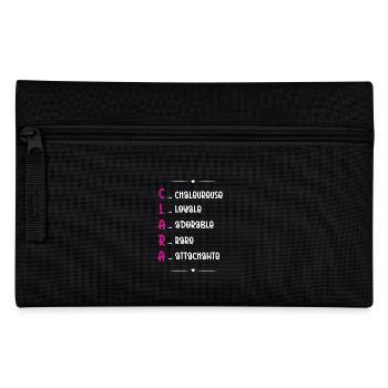 Cadeau Clara - Qualités Personnalisées - Trousse - noir - Devant