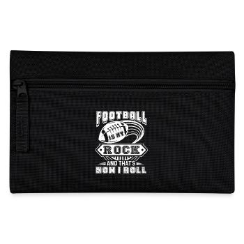 Football Is My Rock And That How I Roll - Pencil Case - black - Front