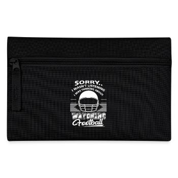 Football Thinking About Watching Football - Pencil Case - black - Front