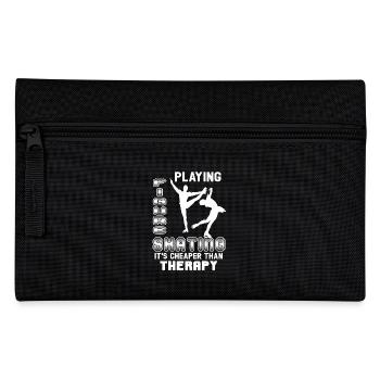 Figure Skating Cheaper Than Therapy - Pencil Case - black - Front