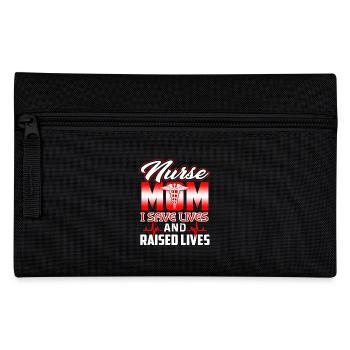 Nurse Mom I Save Lives And Raised Lives - Pencil Case - black - Front