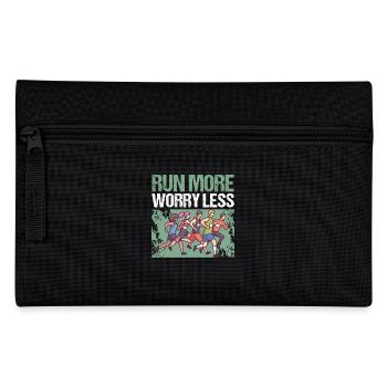 Marathon Run More Worry Less Running - Pencil Case - black - Front