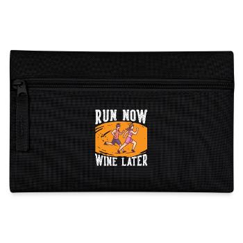 Marathon Run Now Wine Later Running - Pencil Case - black - Front