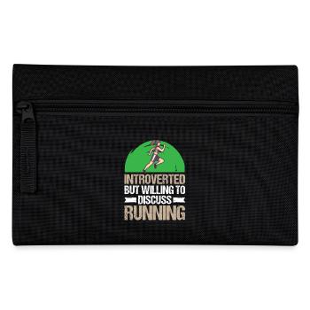 Marathon Willing To Discuss Running - Pencil Case - black - Front