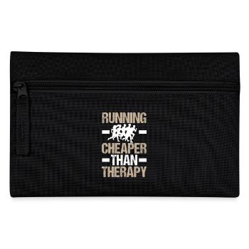 Cheaper Than Therapy Jogging Running - Pencil Case - black - Front