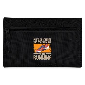 Please Ignore The Face Jogging Running - Pencil Case - black - Front