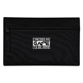 "I Paused My Game" - Funny Gaming Quote for Gamers - Pencil Case - black - Front