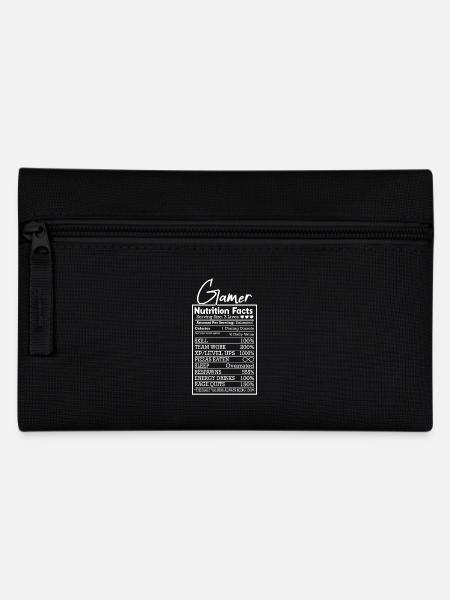 Gamer Nährwerte – Lustiges Design für Zocker - Federtasche - Schwarz
