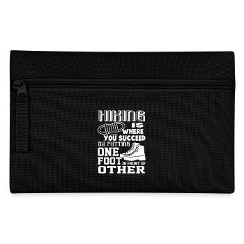 Hiking Is Where You Succeed By Putting One Foot - Pencil Case - black - Front