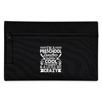Preschool Teacher Cool Preschool Teacher - Pencil Case - black - Front