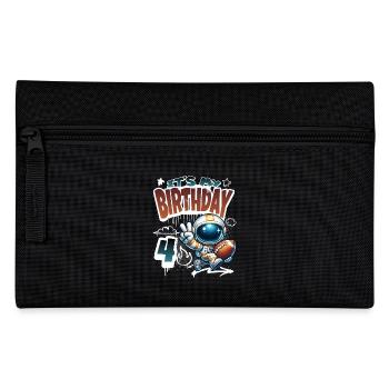 Astronaute 4e anniversaire Football - Trousse - noir - Devant