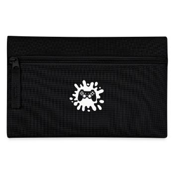 Zocker Splatter-Controller – Retro Gaming Kunst - Federtasche - Schwarz - Vorne