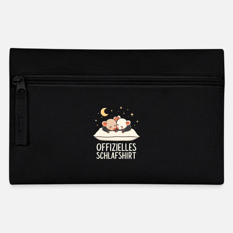 Offizielles Schlafshirt Opossums Opossum Paar - Federtasche - Schwarz