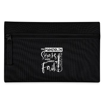 My Mandolin speaks when words fail - Pencil Case - black - Front