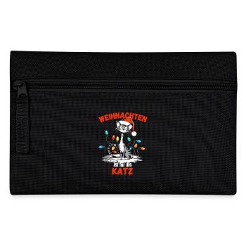 Christmas Cat Christmas Party Cute Funny - Pencil Case - black - Front
