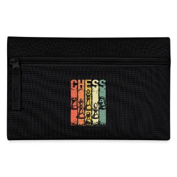 Board Game Checkmate Chessboard Chess - Pencil Case - black - Front