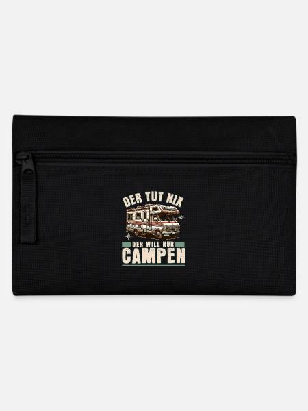 Camping Campen Camper - Federtasche - Schwarz