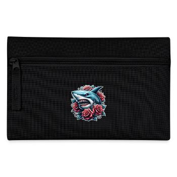 Shark Roses - Pencil Case - black - Front