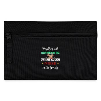 Weihnachten Rentier Weihnachtsgeschenk Kinder Spaß - Federtasche - Schwarz - Vorne