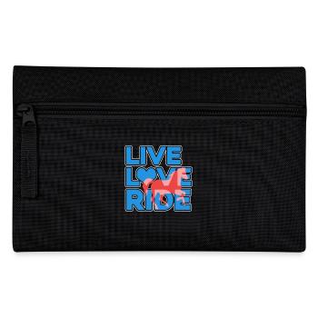 Live Love Ride Horse - Pencil Case - black - Front