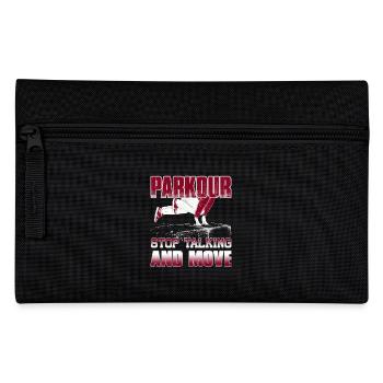 Parkour Stop Talking And Move - Pencil Case - black - Front