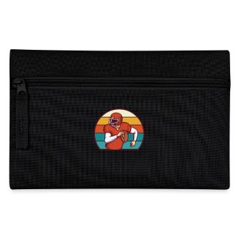 Rugby Footballer Retro Vintage Football - Pencil Case - black - Front