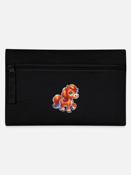 Pferd - Federtasche - Schwarz