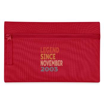 Vintage Legend Since November 2003, 21st birthday - Pencil Case - red - Front