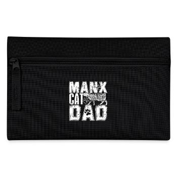 Manx Cat Manx Cat Dad - Pencil Case - black - Front