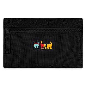 Llama Cute Colorful - Pencil Case - black - Front