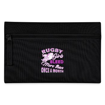 Rugby Girl Bleed More Than Once A Month - Pencil Case - black - Front