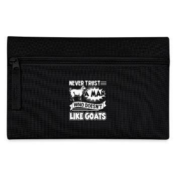 Never Trust A Man Who Doesn't Like Goats - Pencil Case - black - Front