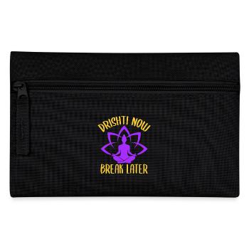 Yoga Drishti Now Break Later Funny Yoga - Federtasche - Schwarz - Vorne