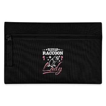 Crazy raccoon lady - Federtasche - Schwarz - Vorne
