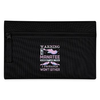 Manatee Doesn't Like You - Pencil Case - black - Front