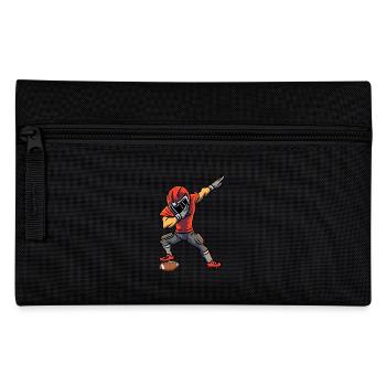 Sport Rugby Fußballer Dabbing Fußball - Federtasche - Schwarz - Vorne