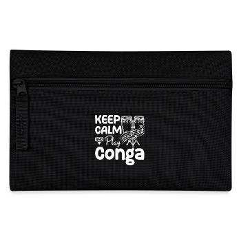Keep calm and play conga - Federtasche - Schwarz - Vorne