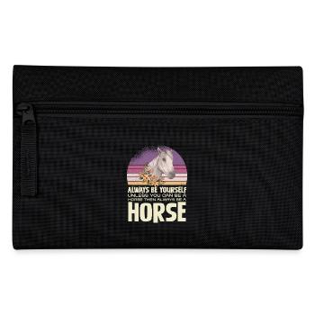 Always Be Yourself Unless You Can Be A Horse - Federtasche - Schwarz - Vorne