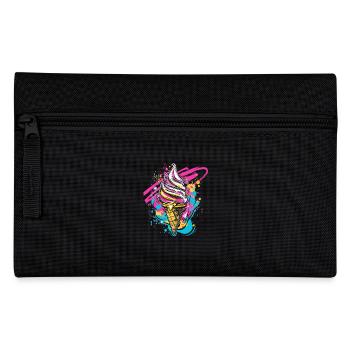 Eistüte Farbkleckse - Federtasche - Schwarz - Vorne