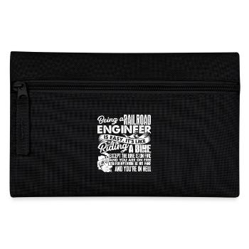Railroad Engineer Railroad Engineer Is Easy - Pencil Case - black - Front