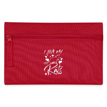 J’adore mes rats de compagnie - Trousse - rouge - Devant