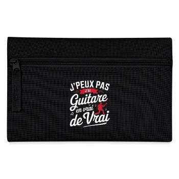 J'peux pas j'ai guitare en vraie de vraie - Trousse - noir - Devant