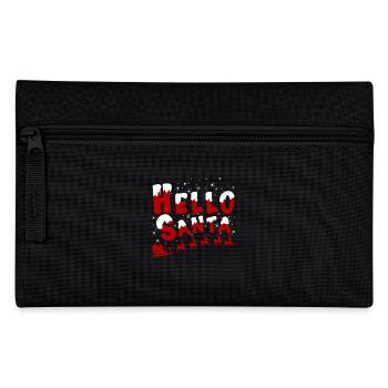 Funny Christmas Hello Santa - Pencil Case - black - Front