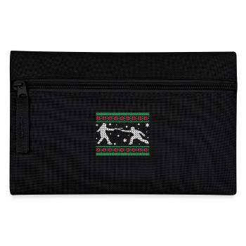 Funny Fencing Christmas - Pencil Case - black - Front