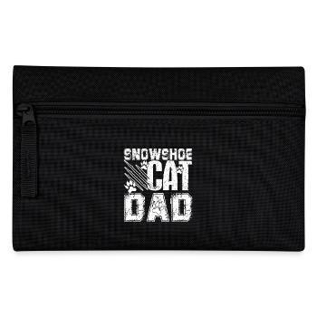 Snowshoe Cat Snowshoe Cat Dad - Pencil Case - black - Front