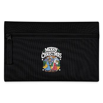 Merry Christmas Gift Idea Family Holy - Pencil Case - black - Front
