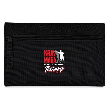 Krav Maga Therapy Saying - Pencil Case - black - Front